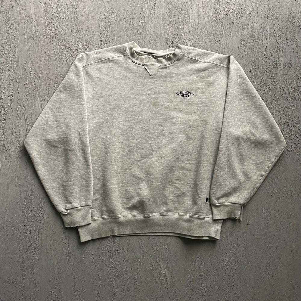 Vintage‎ Russell Athletic Pro Cotton Sweatshirt Mens XL Grey 90s p
